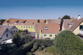 Billede af flere huse på Bornholm